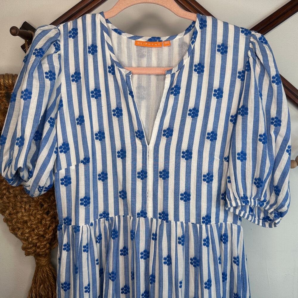 Oliphant Puff Sleeve Capri Blue Maxi